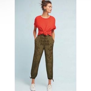 Anthropologie Silky Utility Trouser Jogger Pants